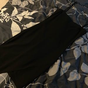 Black mini strap dress